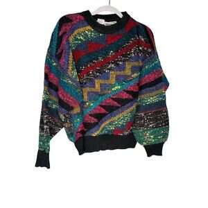 MarieaKim Plus vintage colorful wool blend sweater